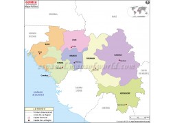 Guinea Spanish Map