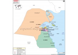 Kuwait Spanish Map