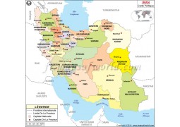 Iran Map in French