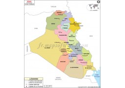 Iraq Map in French