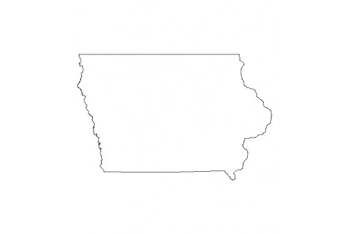 Iowa Outline Shapefile