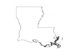 Louisiana Outline Shapefile