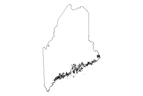 Maine Outline Shapefile