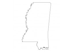 Mississippi Outline Shapefile