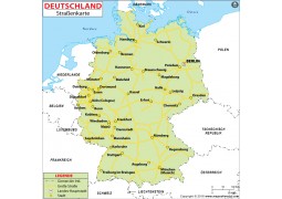 Germany Road Deutsch Map