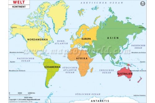 World Continent Deutsch Map