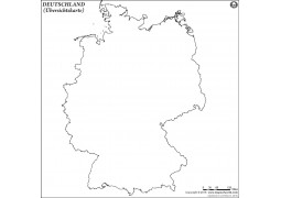 Germany Outline Deutsch Map