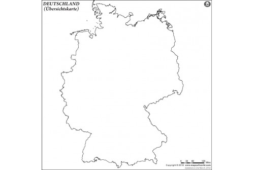Germany Outline Deutsch Map