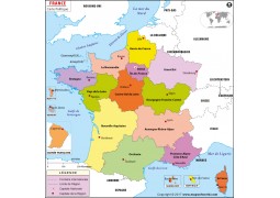 France Carte Politique-France Political Map