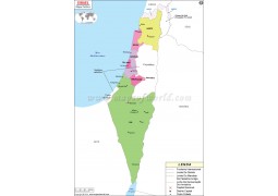 Israel Map in Portuguese