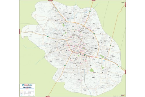 Jalandhar Detailed City Map