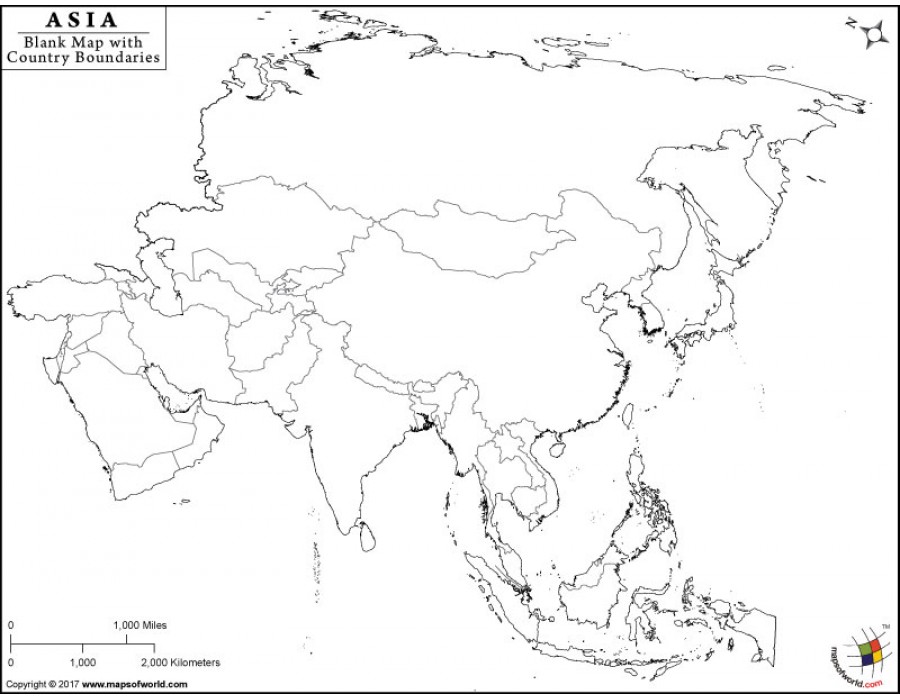 Outline Map Of Asia And South Pacific 98