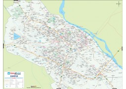 Kanpur City Map, Uttar Pradesh