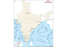 India Major Sea Routes Map