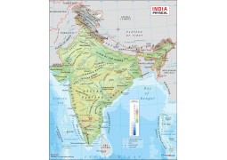 Topographic Map of India