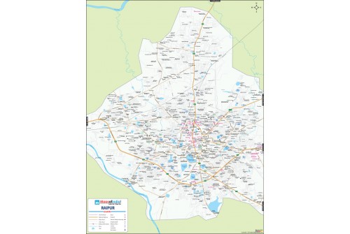 Raipur Large City Map