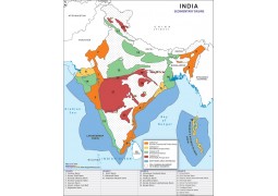 India Sedimentary Basin Map Printed