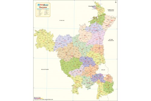 Haryana Detailed Map