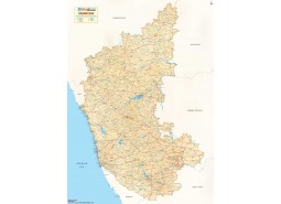 Karnataka Detailed Map-Antique