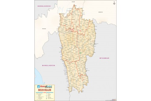 Mizoram Antique Map