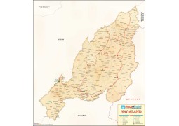 Nagaland Antique Map