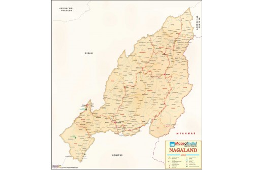 Nagaland Antique Map
