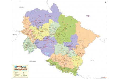 Uttarakhand Detailed Map