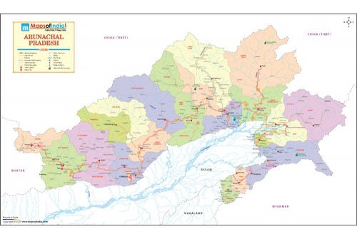 Arunachal Pradesh Detailed Map