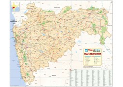 Maharashtra Detailed Map - Antique