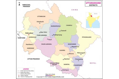 Uttarakhand District Map
