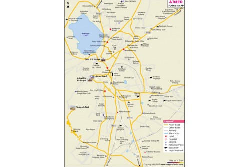 Ajmer Tourist Map