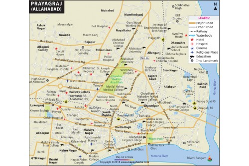Prayagraj (Allahabad) City Map