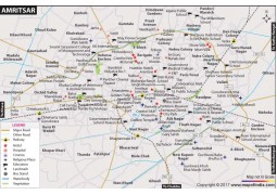 Amritsar City Map, Punjab