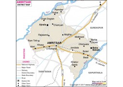Amritsar District Map, Punjab