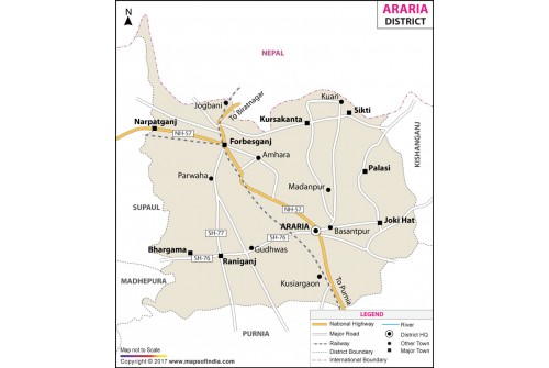 Araria District Map