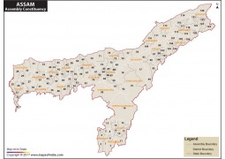 Assembly Constituencies Map of Assam