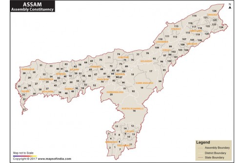 Assembly Constituencies Map of Assam