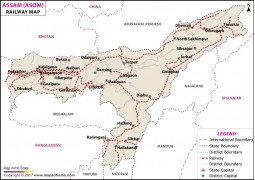 Assam Railway Map