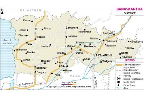 Banas Kanta District Map