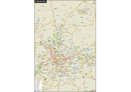Bengaluru Large City Map
