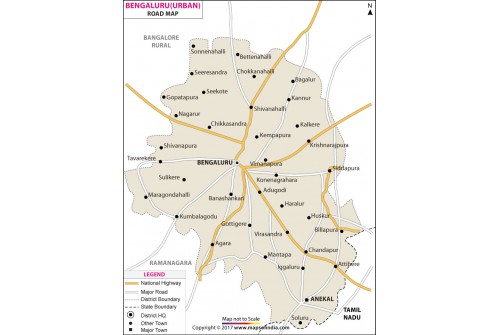 Bengaluru Urban Road Map