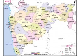 Maharashtra District Map in Bengali Language