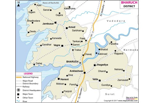 Bharuch District Map