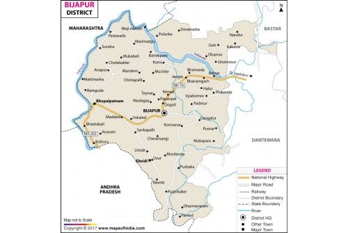 Bijapur District Map