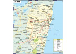 Chennai City Map, Tamil Nadu