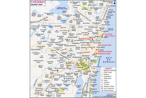 Chennai Tourist Map