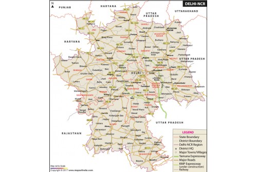 Delhi NCR Region Map