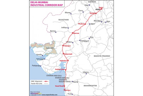 Delhi Mumbai Industrial Corridor Map