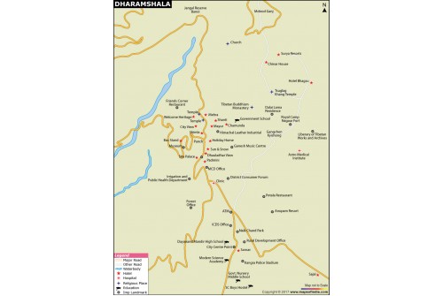 Dharamshala City Map
