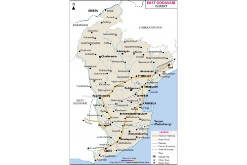 East Godavari District Map